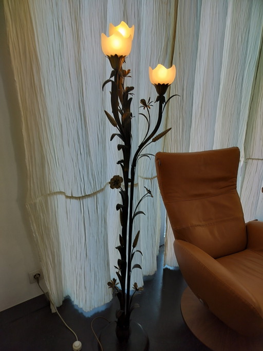 Jaren 70 Italiaanse Vloerlamp Korenaren