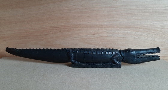 Image 1 of XL Afrikanisches Krokodil 1960 Hartholz