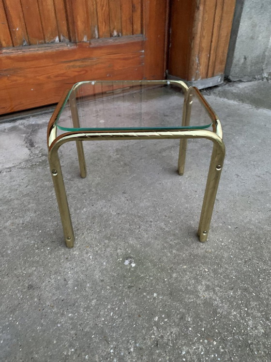 Vintage Brass Coffee Table, 1970s – Coffee table books, Glass (photo 3 of 6)