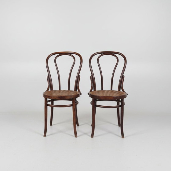 Image 1 of Set of 2 Original Sautto and Liberale Thonet Benwood Bistro Chairs 1940's