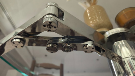 Image 1 of Mesa de comedor Naos Galax - Diseño italiano Action Design - Cristal y acero