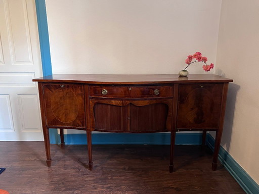 Maple & Co. Sideboard (183 cm) – Mahogany & Tambour Doors – Honest original condition circa 1900