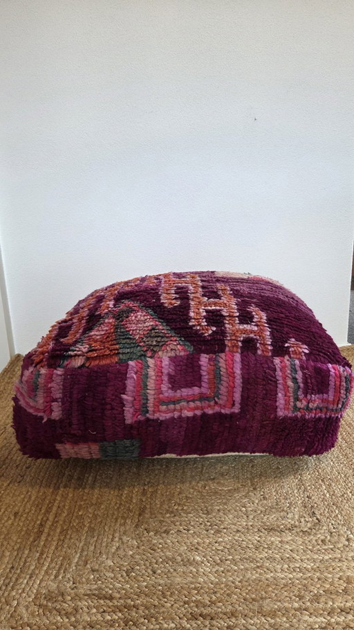 Moroccan pouf, bohemian soft floor cushion
