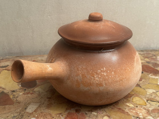 Image 1 of Poêlon vintage en terre cuite 