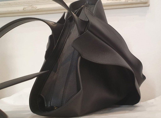 Giaquinto Holy Tasche aus echtem schwarzem Leder. Neu.
