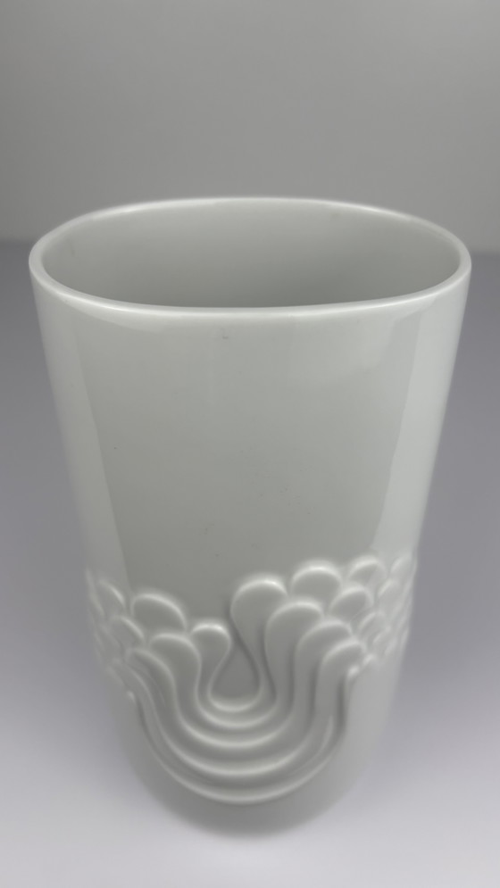 Image 1 of Thomas Germany Vintage Porcelain "Blütenfest" Vase White