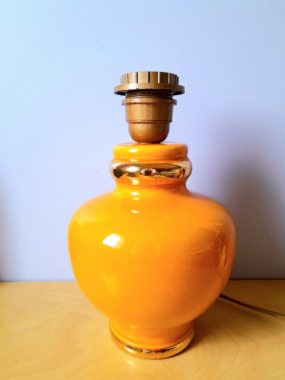 Image 1 of Lámpara de cerámica con esmalte craquelado, Le Dauphin, 1980.