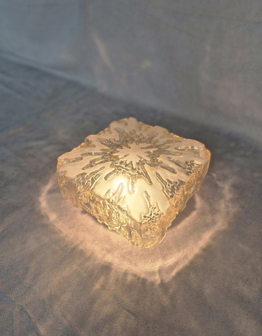 Vintage Honsel Glass Flush Mount Ceiling/Wall Light E27 – Mid Century Modern Design