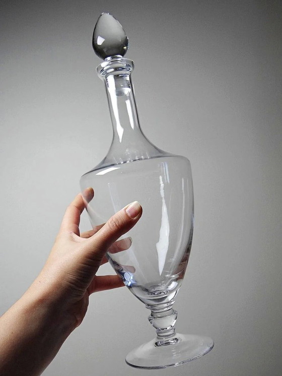 Large vintage baluster decanter in blown crystal, 1960s. – Glass & Decanter, Glass (photo 4 of 10)