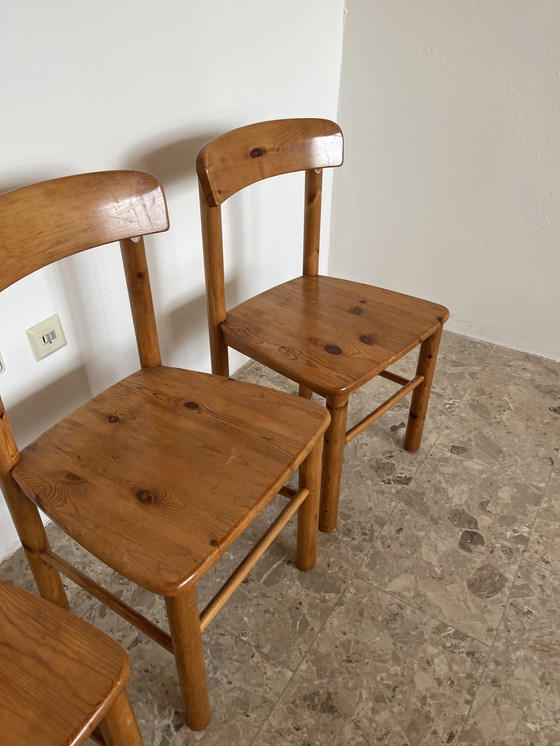 Image 1 of Originele Rainer Daumiller stoelen gemaakt van massief grenenhout.