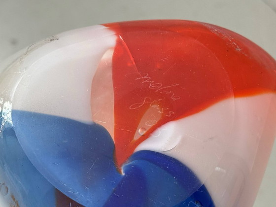 Image 1 of Murano style studio glass vase, tricolore, Mdina Glass Malta, 1970s