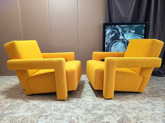 Image 1 of CASSINA 2x Poltrona 637 Utrecht 2024 (NUOVO, mai usato) in lana gialla KVDRAT € 6.600