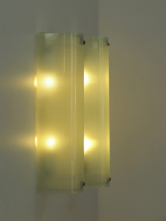 Glass Wall lights, Italy, 1950s, set of 2 – Metal (photo 4 of 14)