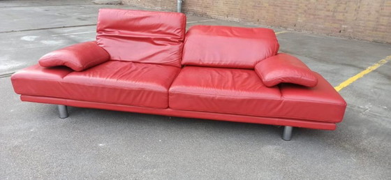 Image 1 of Vintage postmodern Rolf Benz leather sofa