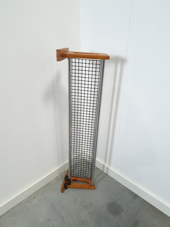 Image 1 of Porte-manteau mural en teck avec crochets chromés, fabriqué en Suède, n° 14