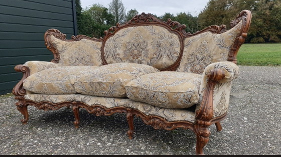 Canapé Baroque Italien – Meubles, Textile, Wood (photo 7 of 7)