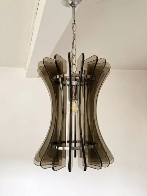 Lámpara colgante italiana Veca, años 70