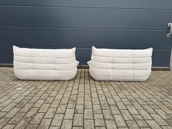 Image 1 of Ligne Roset Togo 2x 2-seater and 1x 3-seater in Beige Corduroy