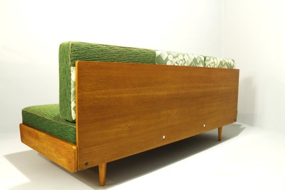 Interier n.p. PRAHA Pohovka 54-16 divano letto, verde, Divani letto, Legno, Tessile, Vintage (foto 7 di 15)