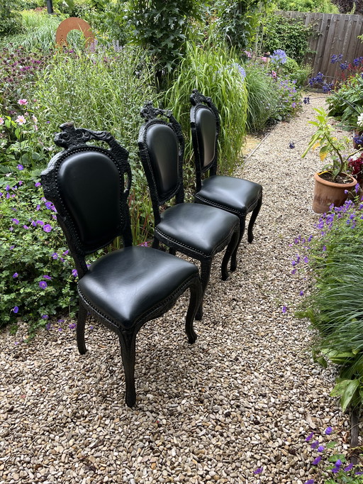 3x chaise de salle à manger Moooi stoel Smoke, Maarten Baas