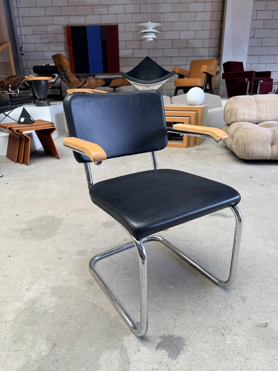 Silla Thonet S64 PV (juego de 4) – Sillas de comedor, Chrome, Leather (photo 2 of 9)