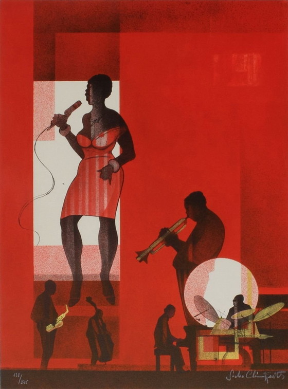 Image 1 of Sacha CHIMKEVITCH Hot swing Litografia firmata