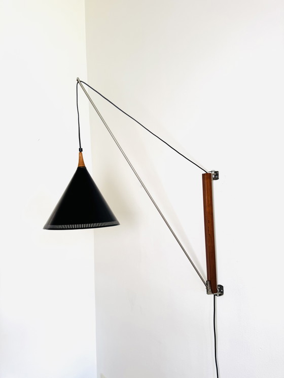 Image 1 of 28/621 WANDLEUCHTE MIT SCHWINGARM VON WILLEM HAGOORT FÜR HAGOORT LIGHTING, NIEDERLANDE, 1950er Jahre