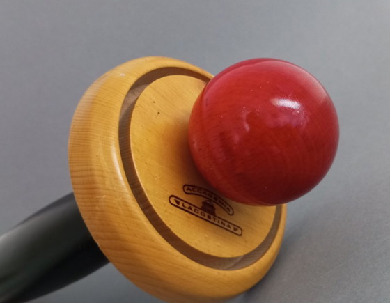 Image 1 of Ettore Sottsass/Matteo Thun - Accademia Lagostina postmoderne houten sculptuur uit 1980