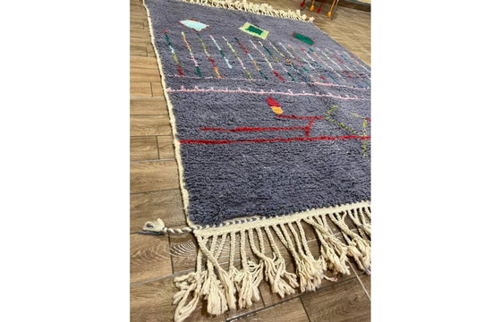 Handgemaakt Marokkaans vloerkleed, natuurlijke wol, 2.5x1.5 m. – Vloerkleden en tapijten, Wool (photo 8 of 11)