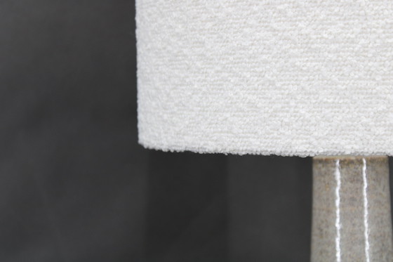 Image 1 of 1970er Keramik-Tischlampe von Axella mit Lampenschirm aus Stoff, Dänemark