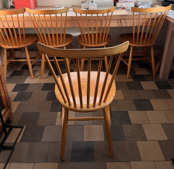 Vintage Pastoe Stoelen 5 Stuks – Eetkamerstoelen, Wood (photo 4 of 7)