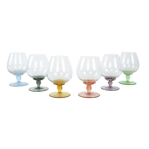 Set di bicchieri da cognac, design italiano, anni '70, produzione: Italia