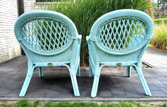 Image 1 of 2 x Mesch rattan charm armchairs