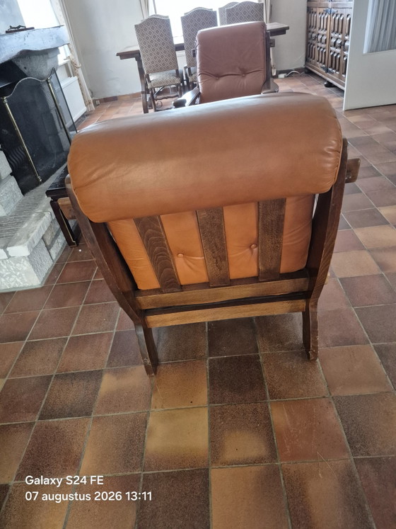 2 poltrone vintage – Leather, Wood (photo 4 of 5)
