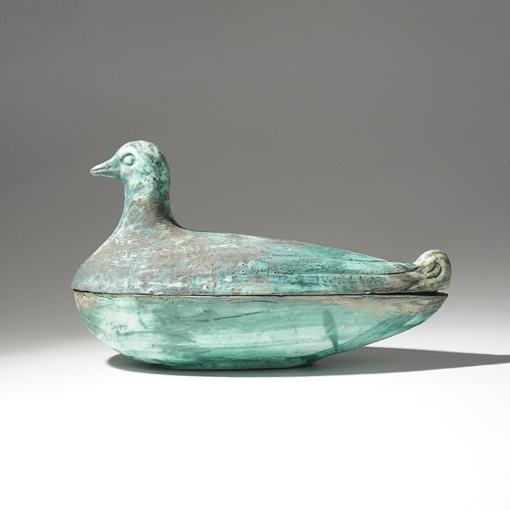 Image 1 of Scatola in ceramica a forma di uccello, anni '60