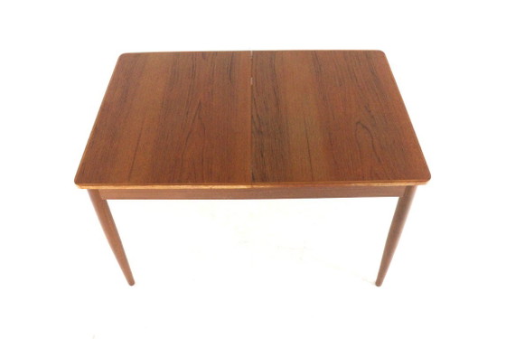 Vintage rectangular extendable Dining table midcentury 'Giessen' restored, Wood, Brown, Mid Century Modern (photo 15 of 15)