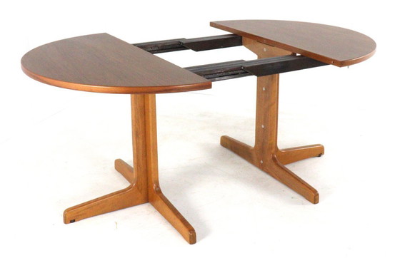 Image 1 of Thonet round 2x extendable dining table vintage table