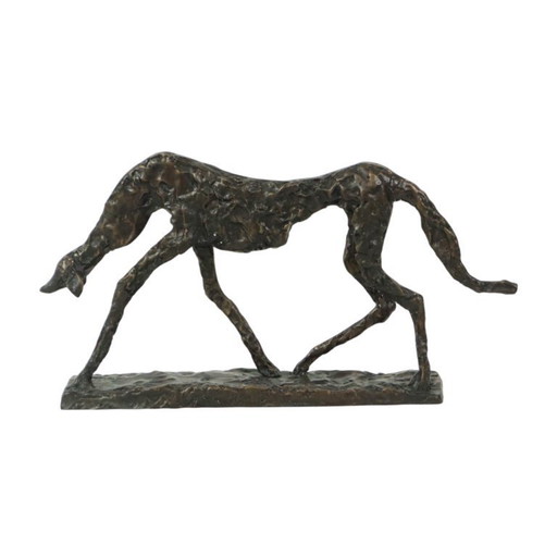 Bronze Statue After Alberto Giacometti Dog Sculpture 44cm