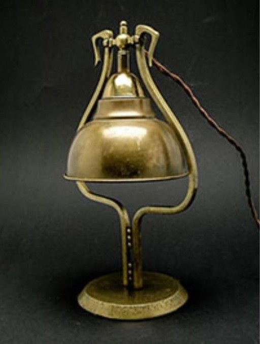 Art Nouveau Style Bedside Table Lamp, Austria-Hungary, Early 20th Century – tafellampen, Brass