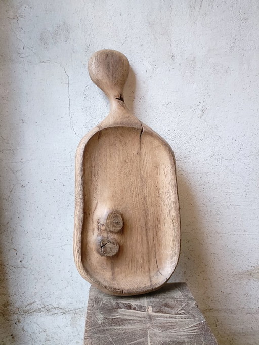 gesneden massief eikenhouten blad