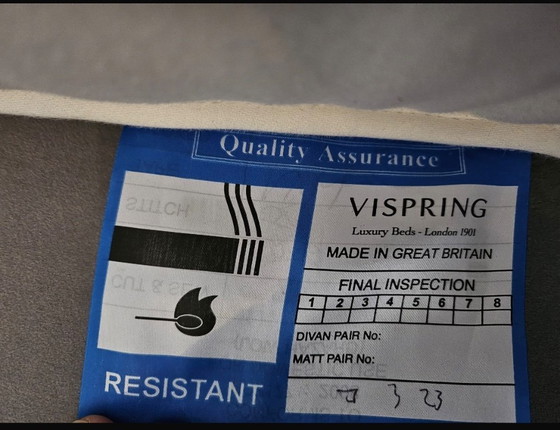 Image 1 of Vispring Lana Boxspring 180x210 - Suede - Limited Edition