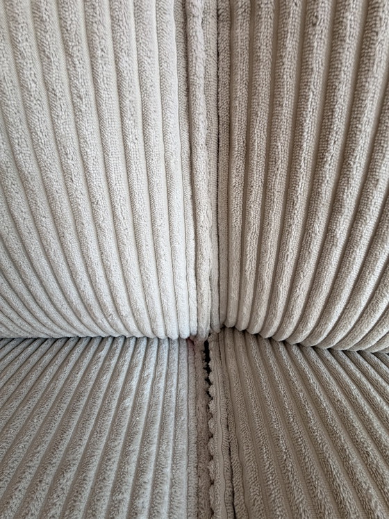 Image 1 of by fonQ Chunky 4-zitsbank – Ribstof Mink – Zeer nette staat