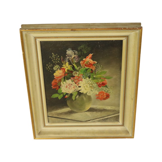 Image 1 of Flowers in Vase Still Life Painting