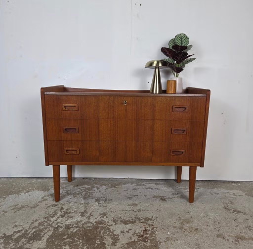 Vintage dänische Kommode, Teak Nachttisch, 60er Jahre, Flurschrank