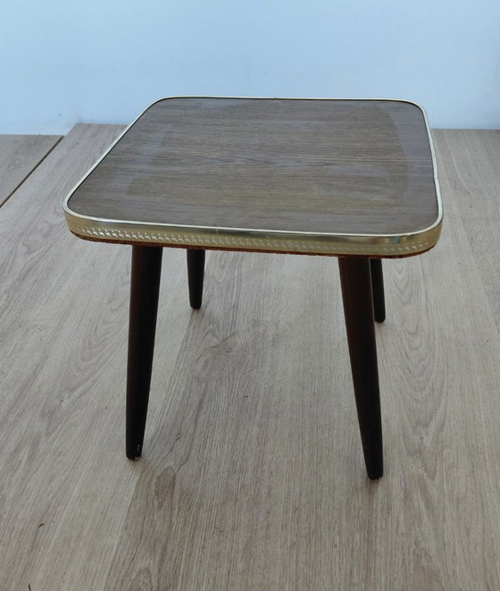 Image 1 of Pflanztisch mit Holzmotiv aus den 1950er Jahren