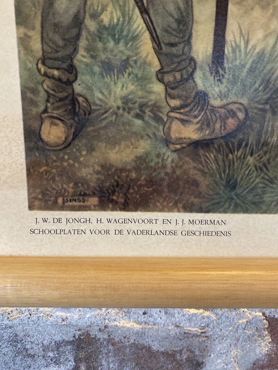 Image 1 of Schoolplaat slag bij Waterloo 