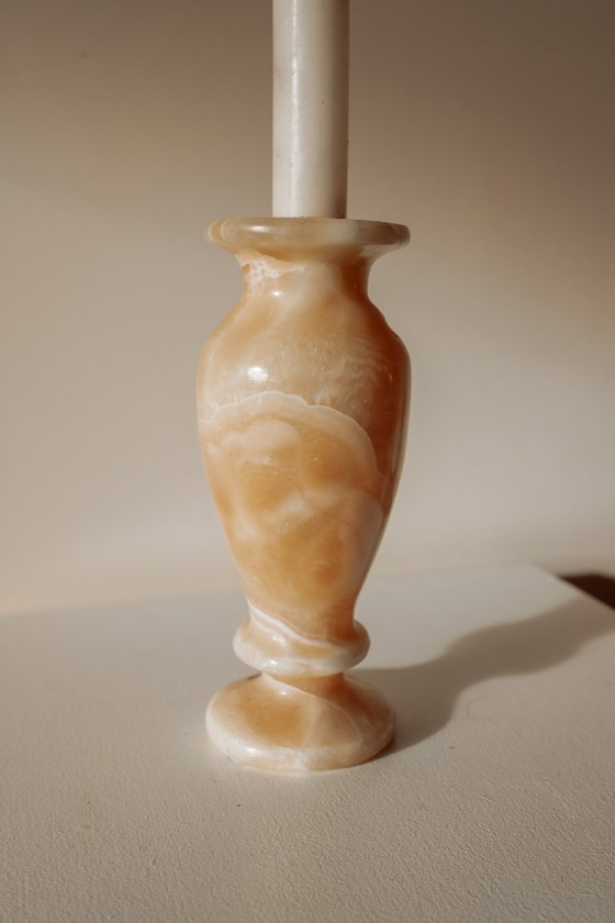 Image 1 of Candeliere vintage in alabastro