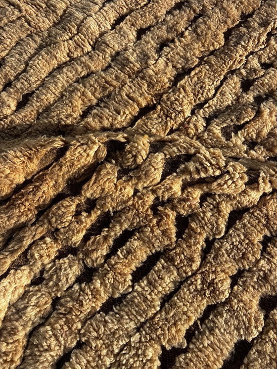 Image 1 of Modern Moroccan Mrirt Rug 210x300 cm– Cream Wool Texture Design – Handmade in Morocco