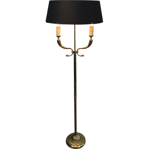 Vintage brass floor lamp for Maison Jansen, France