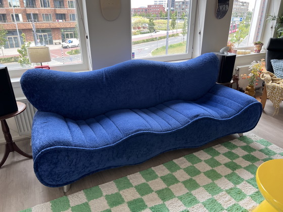 Image 1 of Originele Vintage Bretz "Sharky" Bank – Koningsblauw Velours⁠
